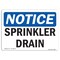 Signmission Safety Sign, OSHA Notice, 3.5" Height, Sprinkler Drain Sign, Landscape, 10PK OS-NS-D-35-L-18396-10PK - alternate 1